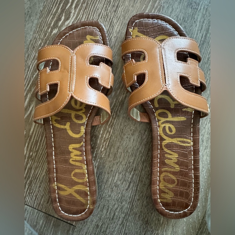 NWT Sam Edelman BAY SLIDE SANDAL in Saddle Leather size 8.5